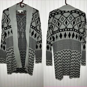 Long Open Front Cardigan Lightweight Sweater Size Small